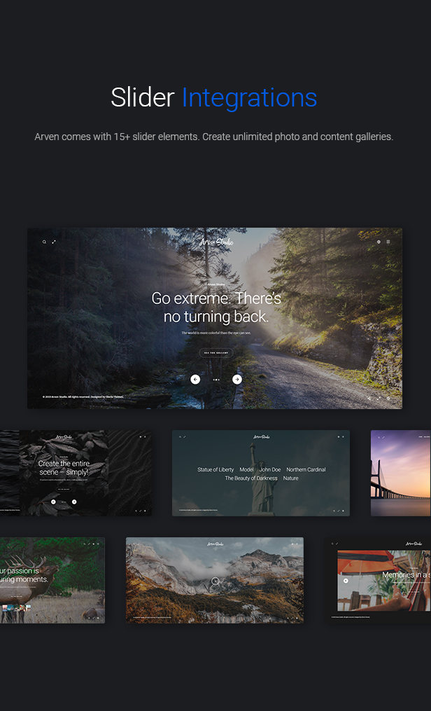 WordPress photography theme