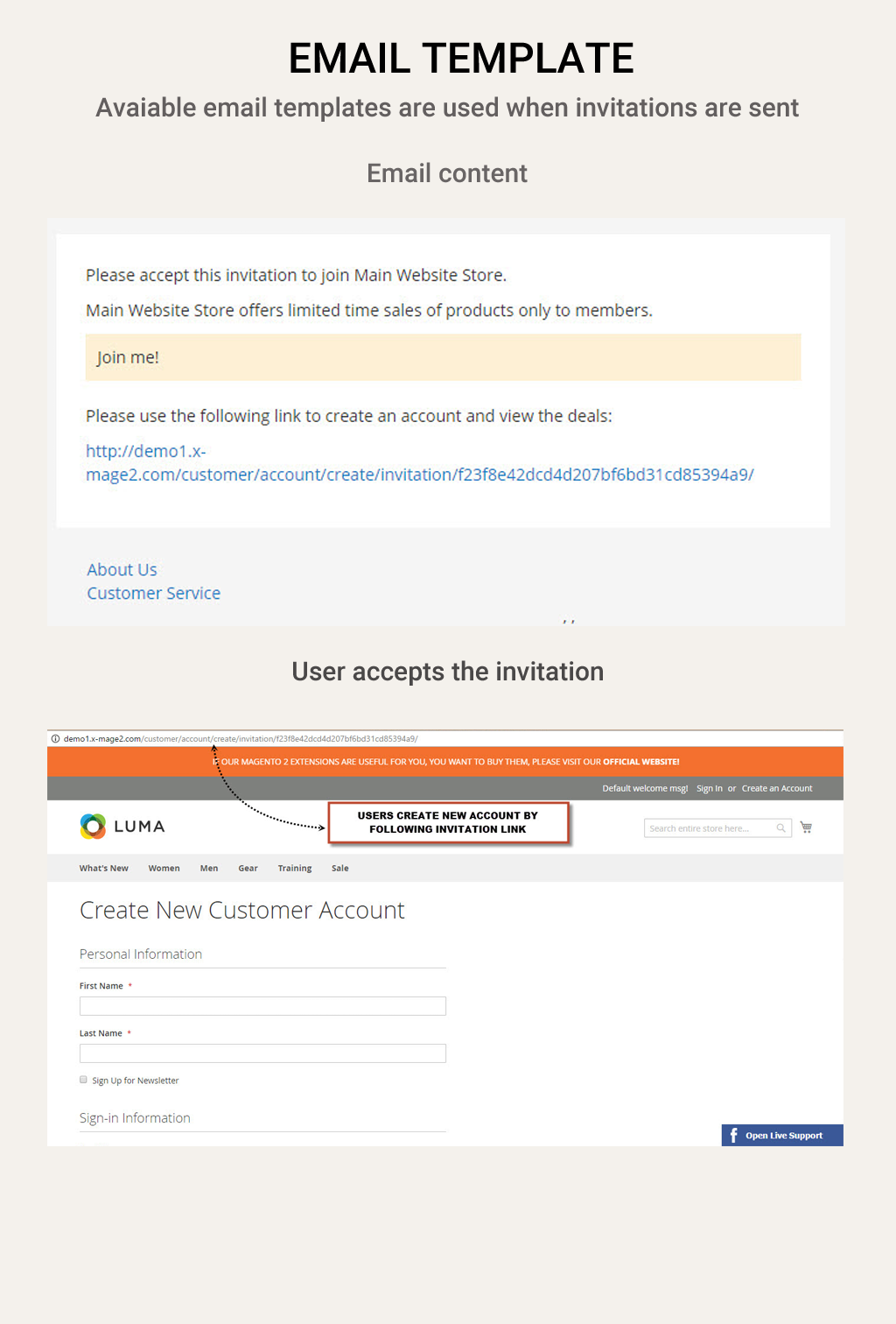 Magento 2 Customer Invitations - 3