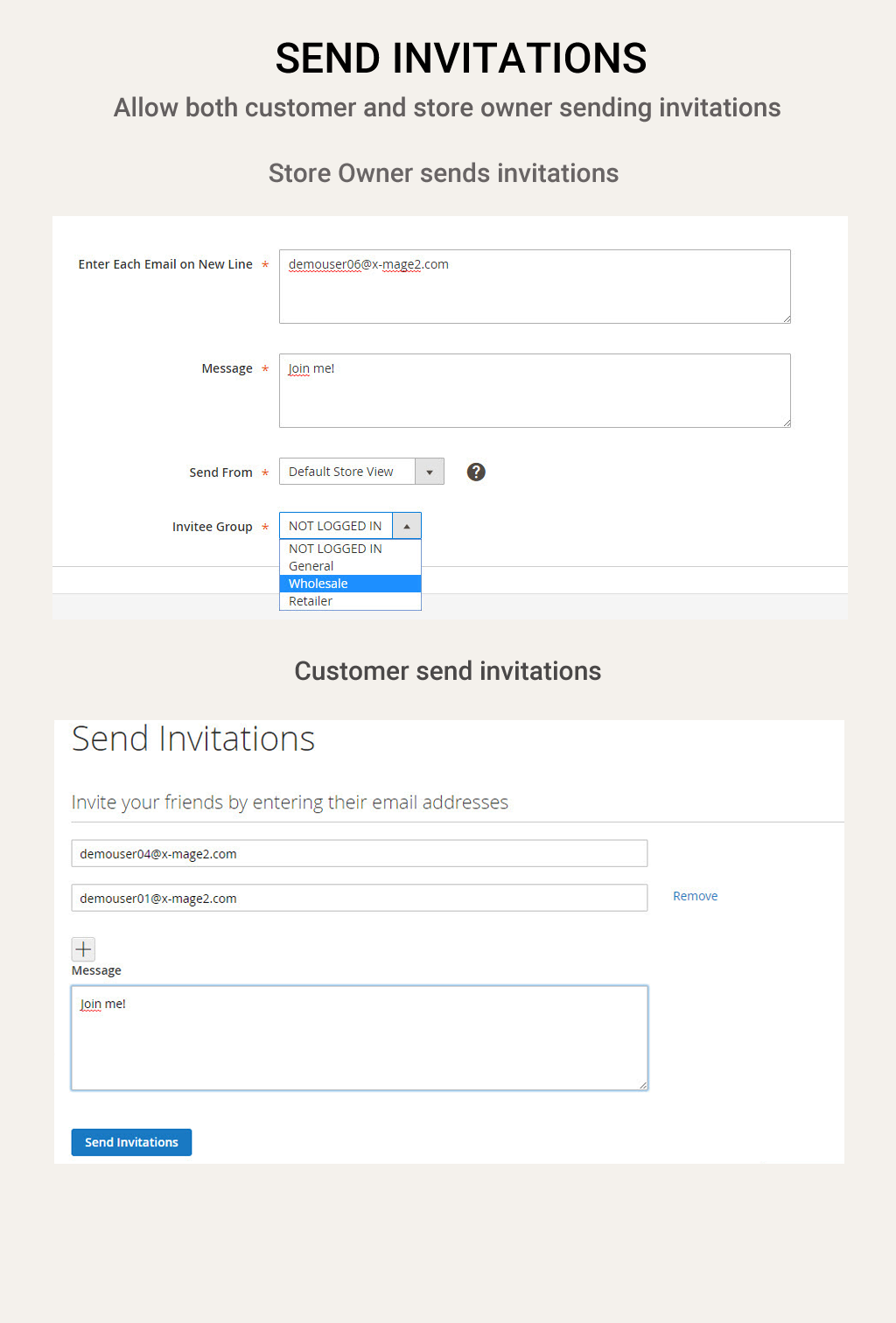 Magento 2 Customer Invitations - 1