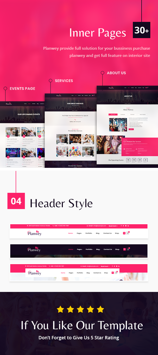 Planwey HTML Template