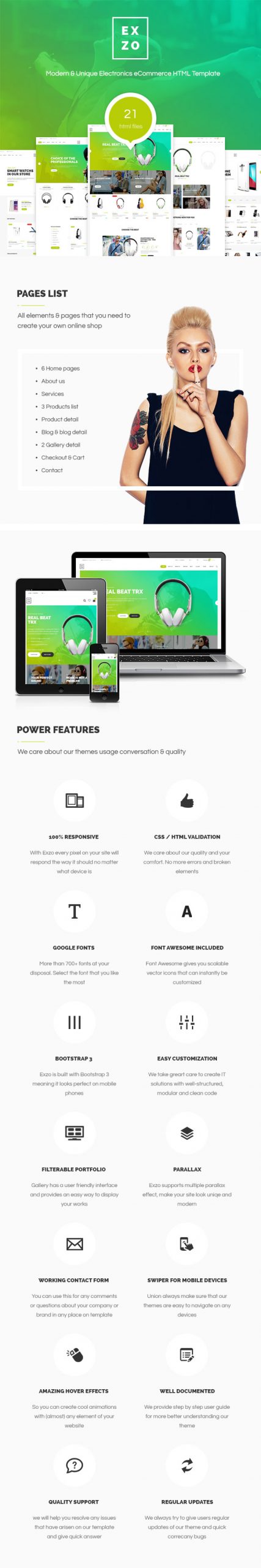 Exzo - Modern & Unique Electronics eCommerce HTML Template - 1