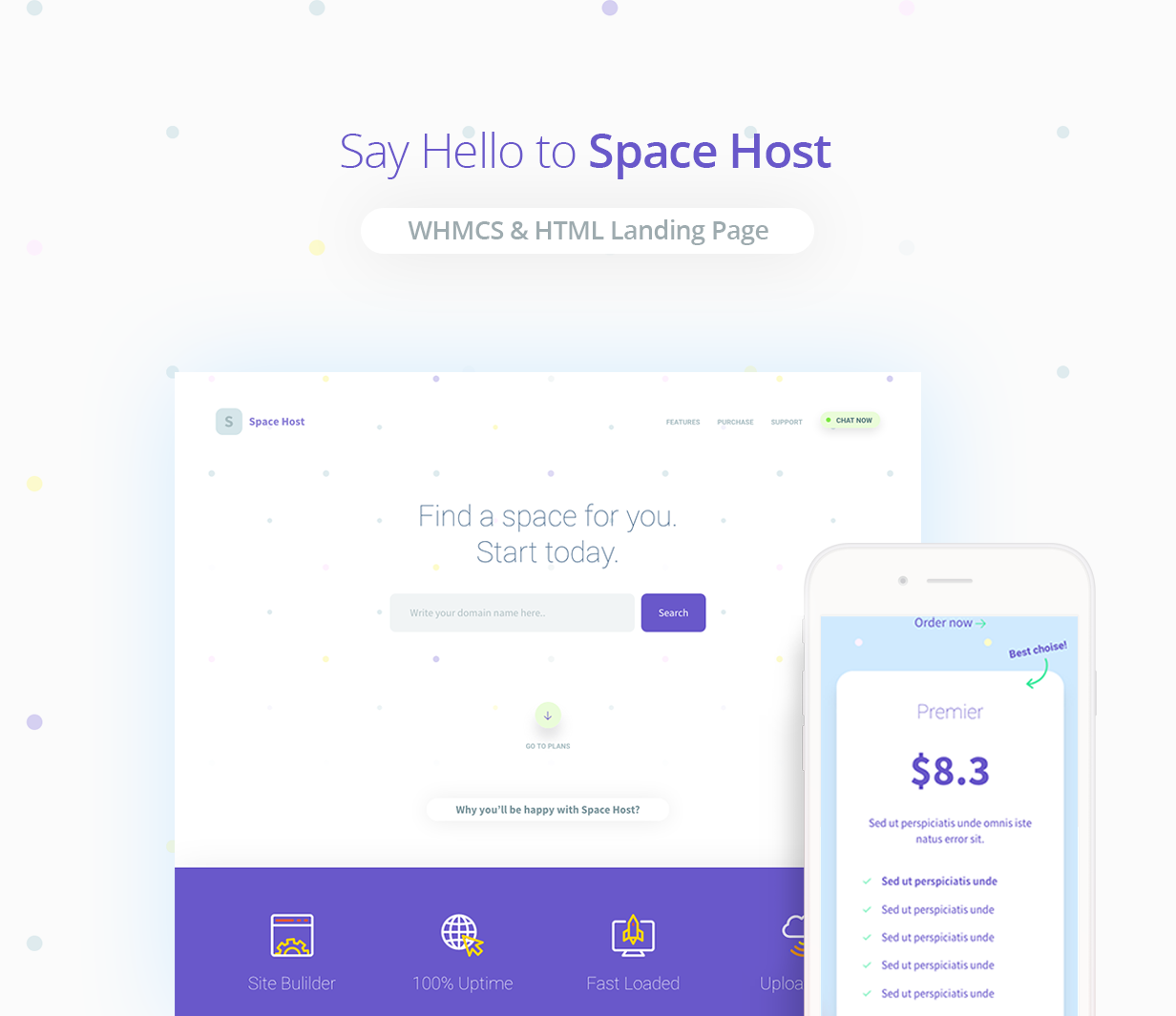 Space Host WHMCS & HTML Landing Page - 4