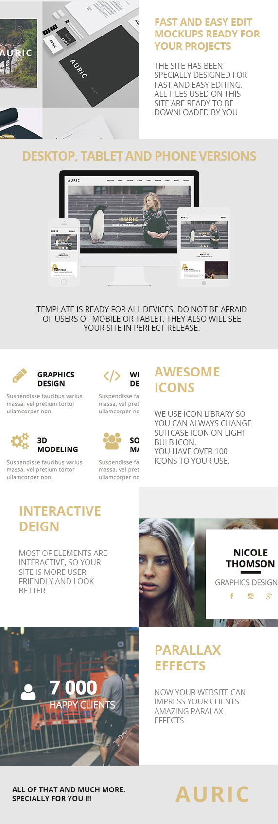 Auric - One Page Modern Muse Template - 3