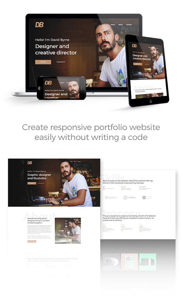 Portfolius - Responsive Multipurpose Portfolio Muse Template - 1