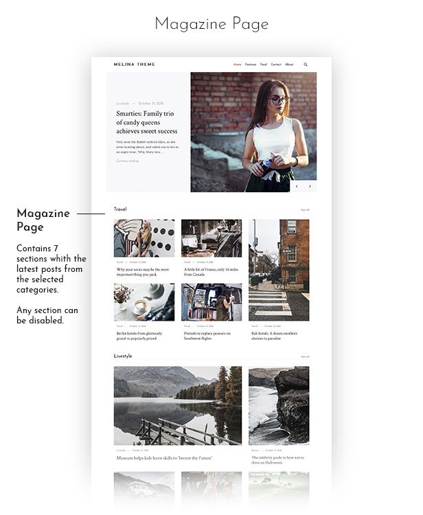 Melina - Personal Blog & Magazine WordPress Theme - 5