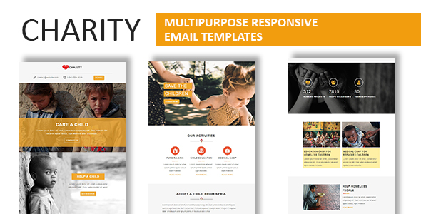 CHARITY - Multipurpose Responsive HTML Landing Page - 1