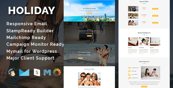 HOLIDAY - Multipurpose Responsive HTML Landing Page - 1