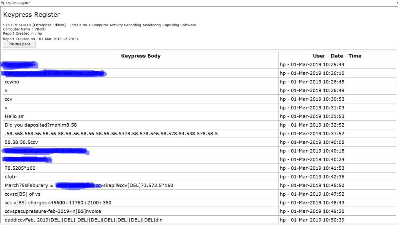 System Shield Employee Computer Recording Software