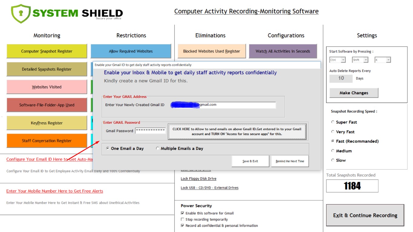 System Shield Employee Computer Recording Software