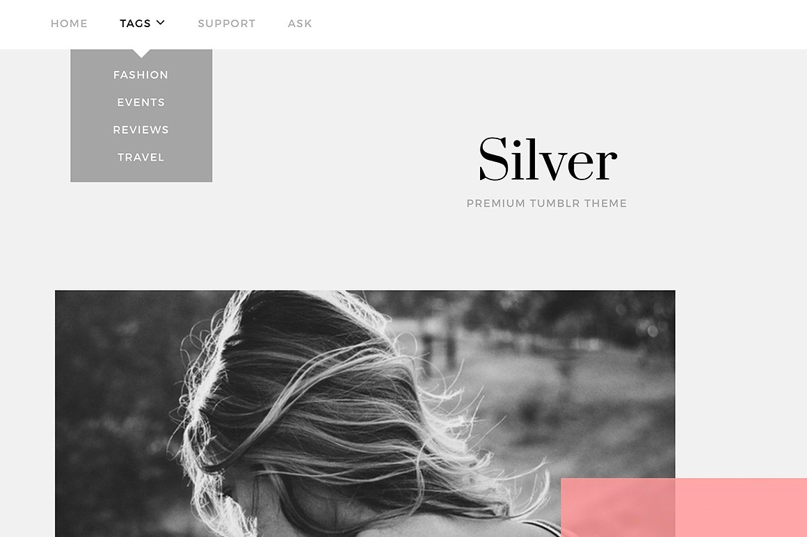 Silver Tumblr Theme - 2