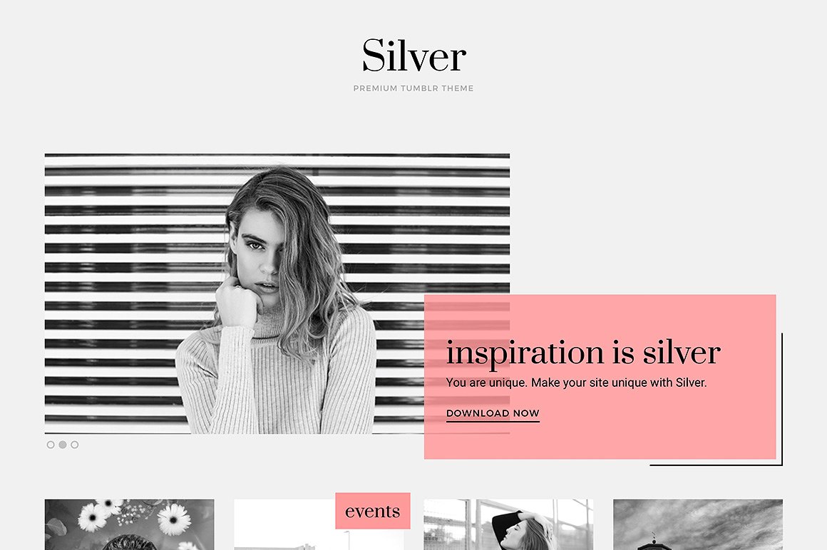 Silver Tumblr Theme - 1