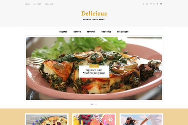 Delicious Tumblr Theme - 1