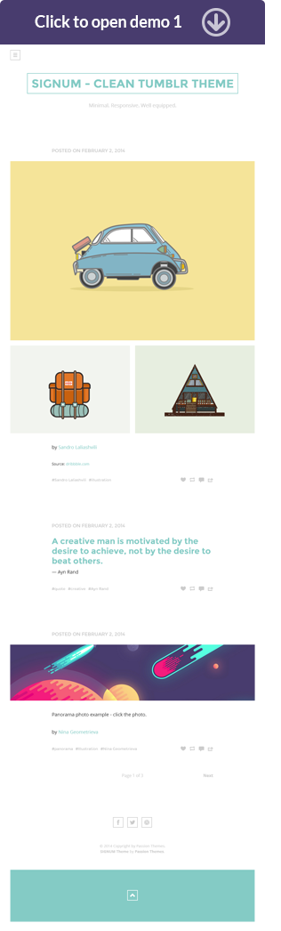 SIGNUM - Clean Responsive Tumblr Theme - 7