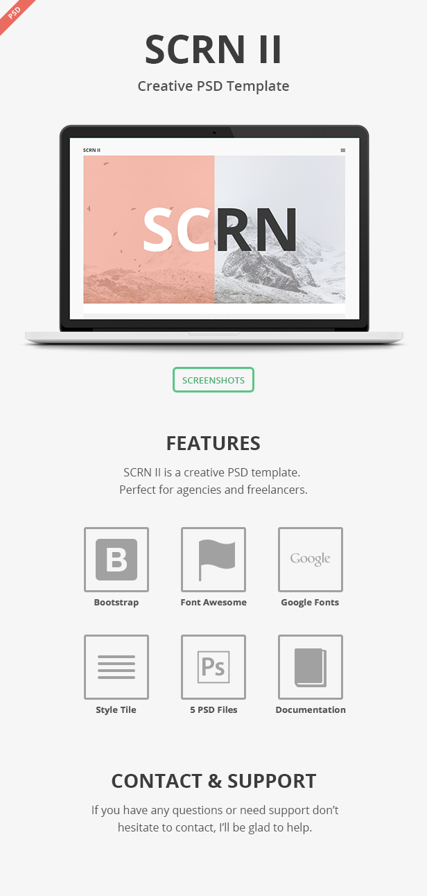 SCRN II - Creative PSD Template - 3