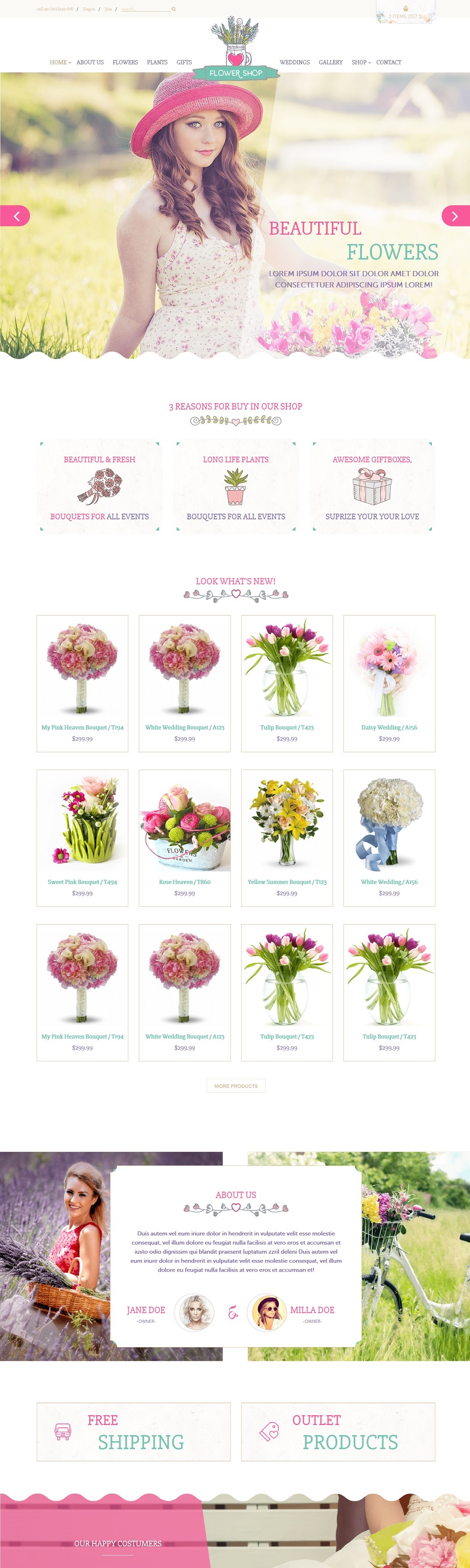 Flower Shop - Responsive & Mobile HTML Template - 2