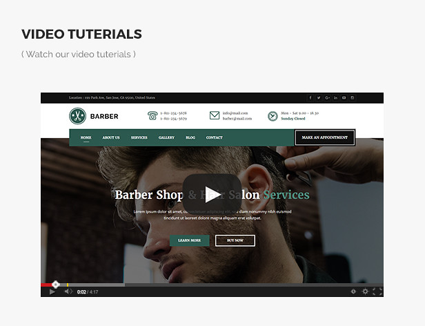 Responsive Barber Shop and Hair Salon Muse Template - 10