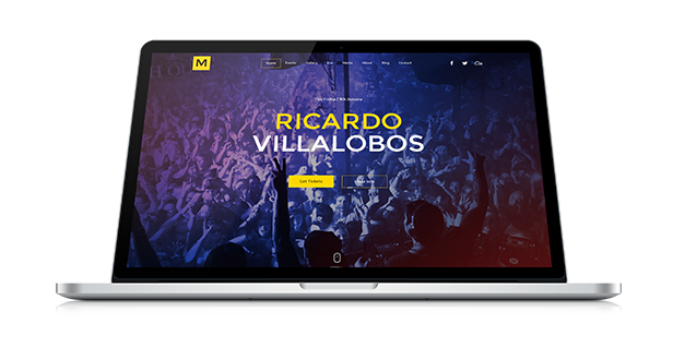 Musiq - Nightclub Discoteque Bar DJ Adobe Muse Template