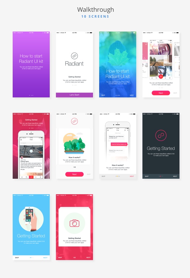Radiant UI Kit - 200+ for Sketch - 10