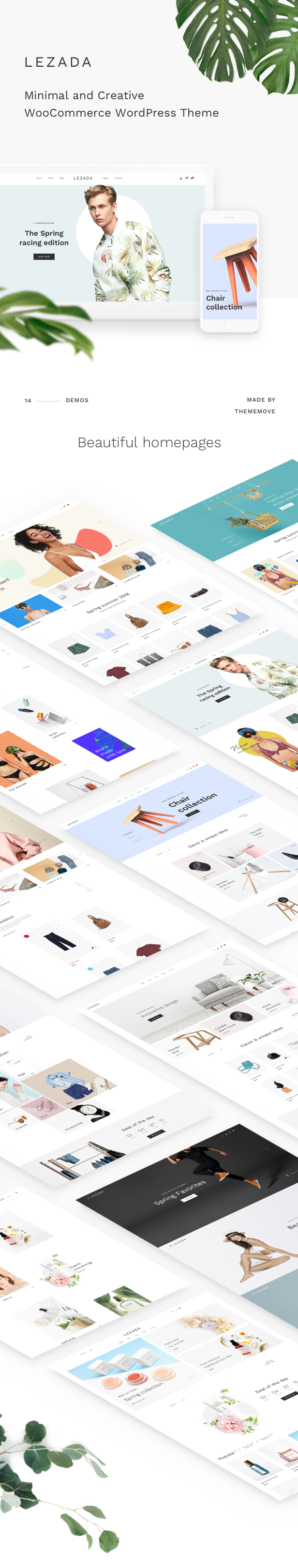 Fashion WooCommerce WordPress Theme - attractively crafted Homepages