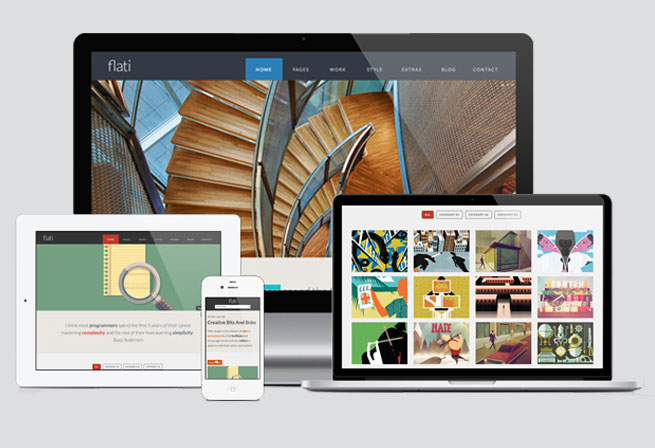 Flati - Responsive Flat Design Bootstrap Template - 1