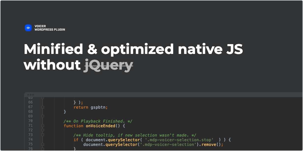 Minified & optimized native JS without jQuery