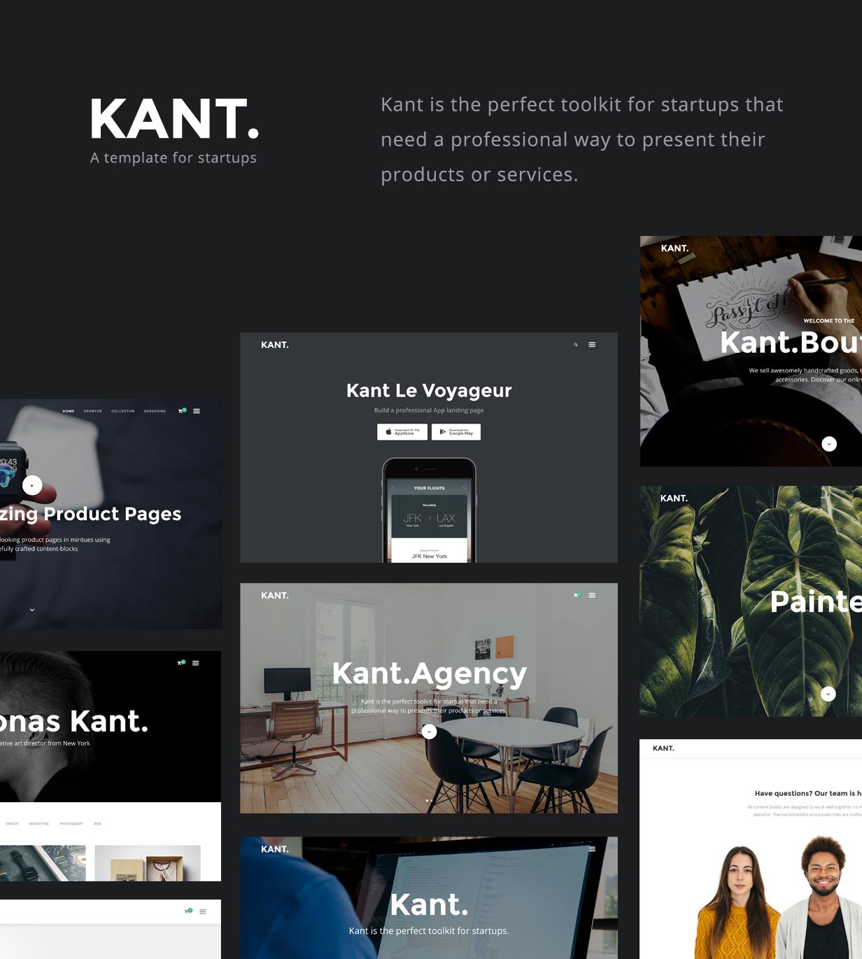 Kant - A Multipurpose Template For Startups And Freelancers - 1