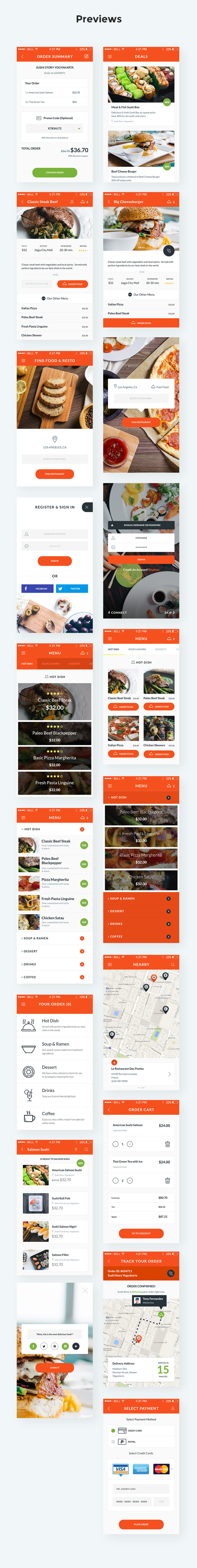 FoodRest - Food & Resto UI KIT for Sketch - 3