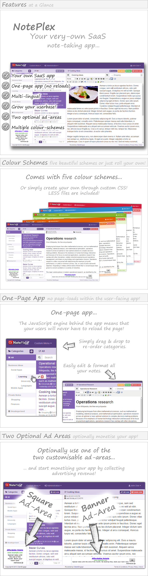 Functionality Description of ClientEngage NotePlex