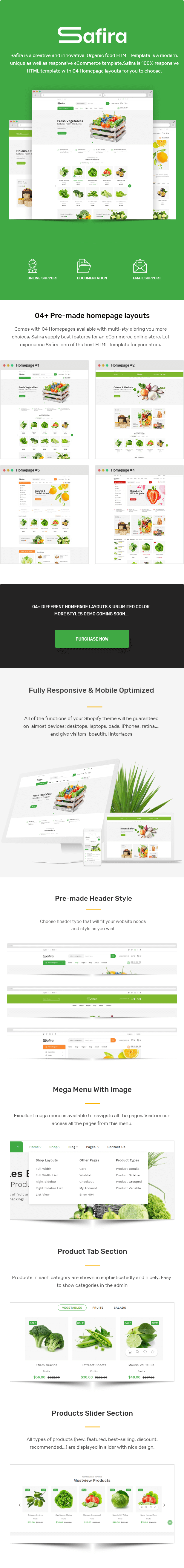 Safira - Organic food HTML Template