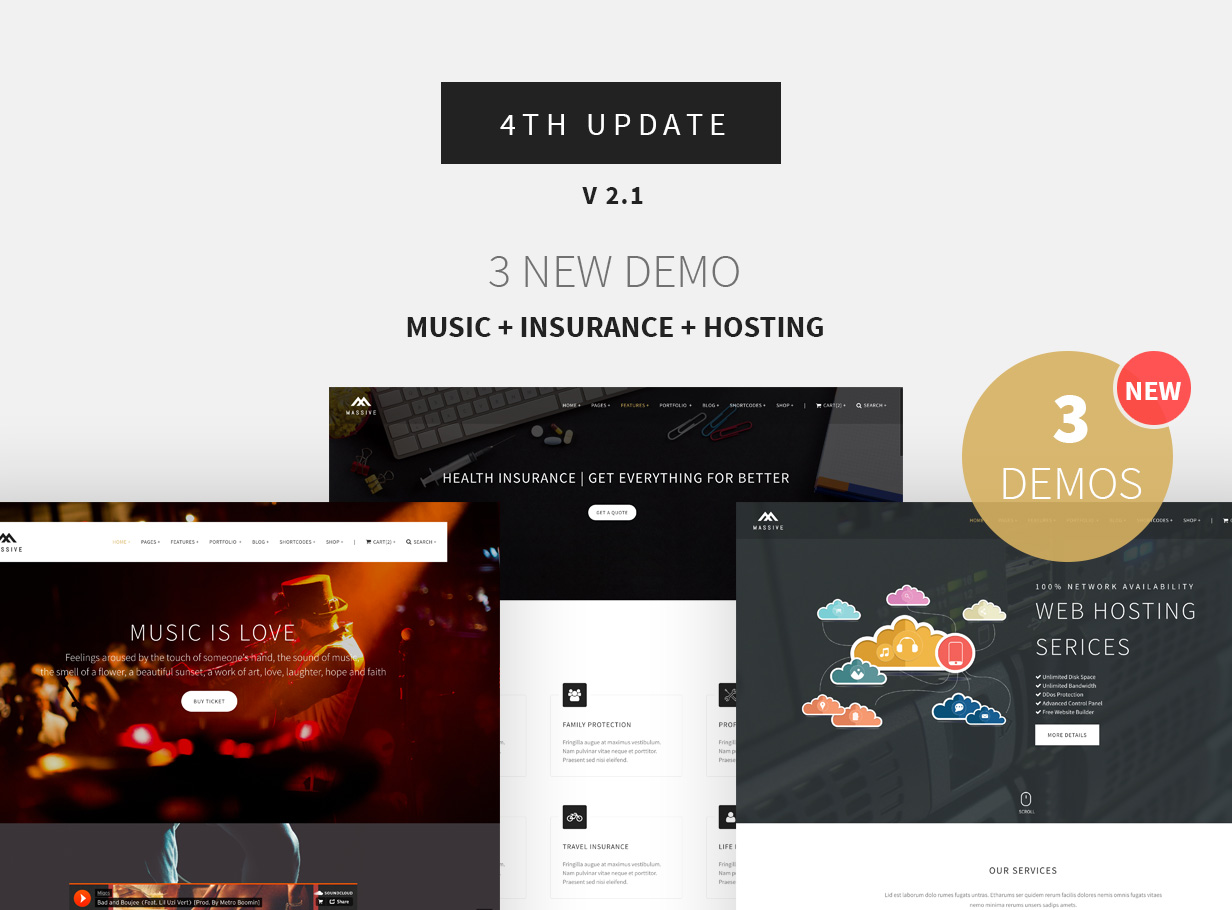 Massive - Responsive Multi-Purpose HTML5 Template - 4