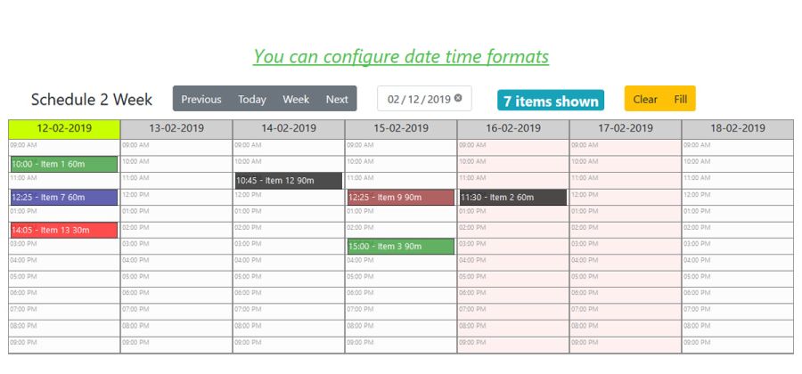 HTML Schedule - 4