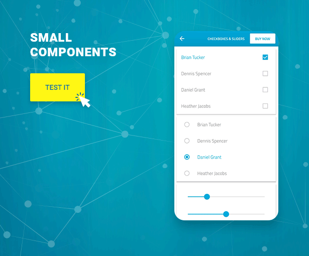 flutter template widgets and components csform - small components widgets check box radio button and slider