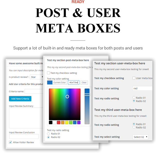 Sneeit Framework Plugin - Back-End for WordPress Themes - Post and Use Meta Boxes