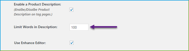 WooCommerce product description - character limit