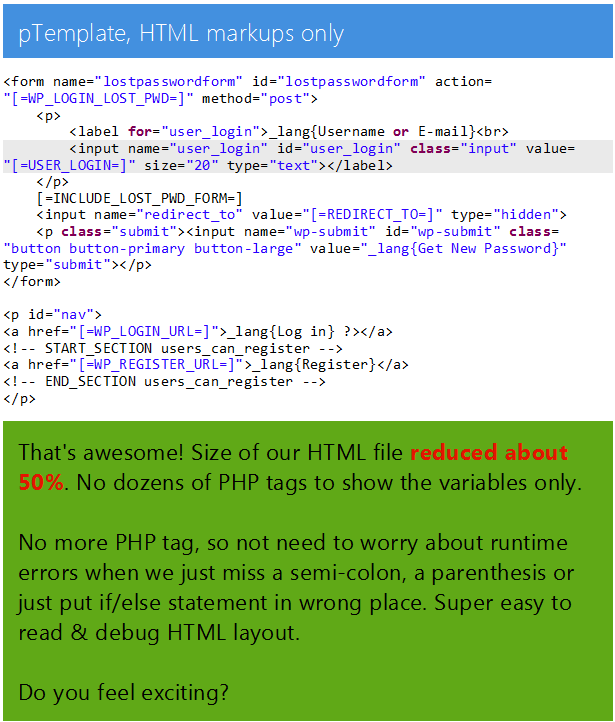 pTemplate: Better PHP Code-HTML Design Separately - 10