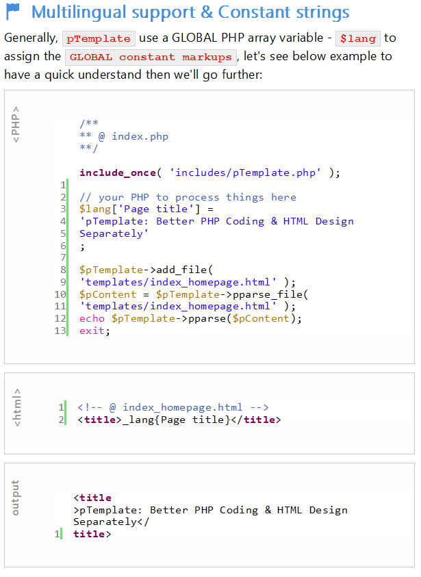 pTemplate: Better PHP Code-HTML Design Separately - 16