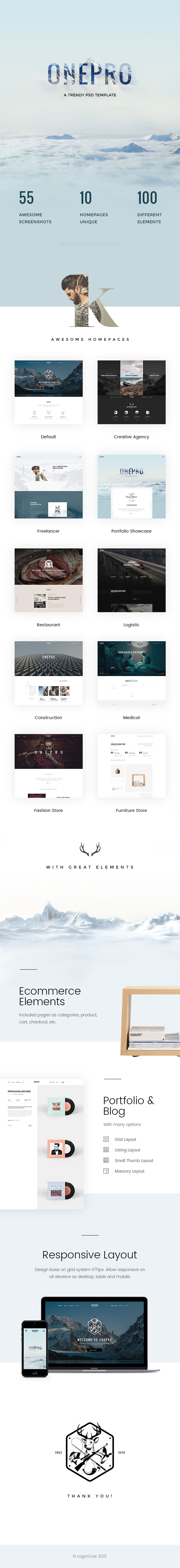 OnePro - Creative Multipurpose PSD Template - 5