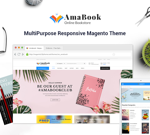 AmaBook - MultiPurpose Responsive Magento Theme - 1