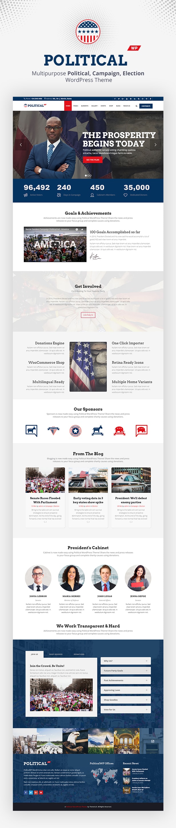 PoliticalWP - Political Campaign WordPress Theme - 1