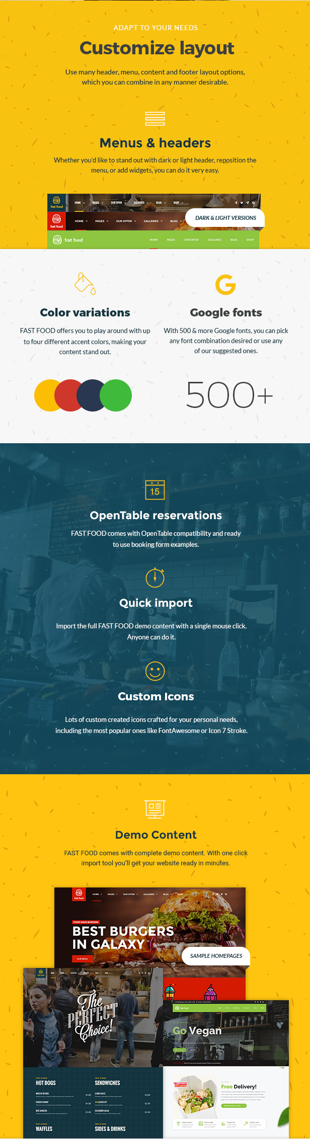 Fast Food WordPress Theme - 2