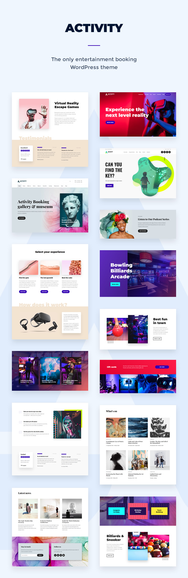 activity -  Escape room, Activity & Experience Booking WordPress Theme