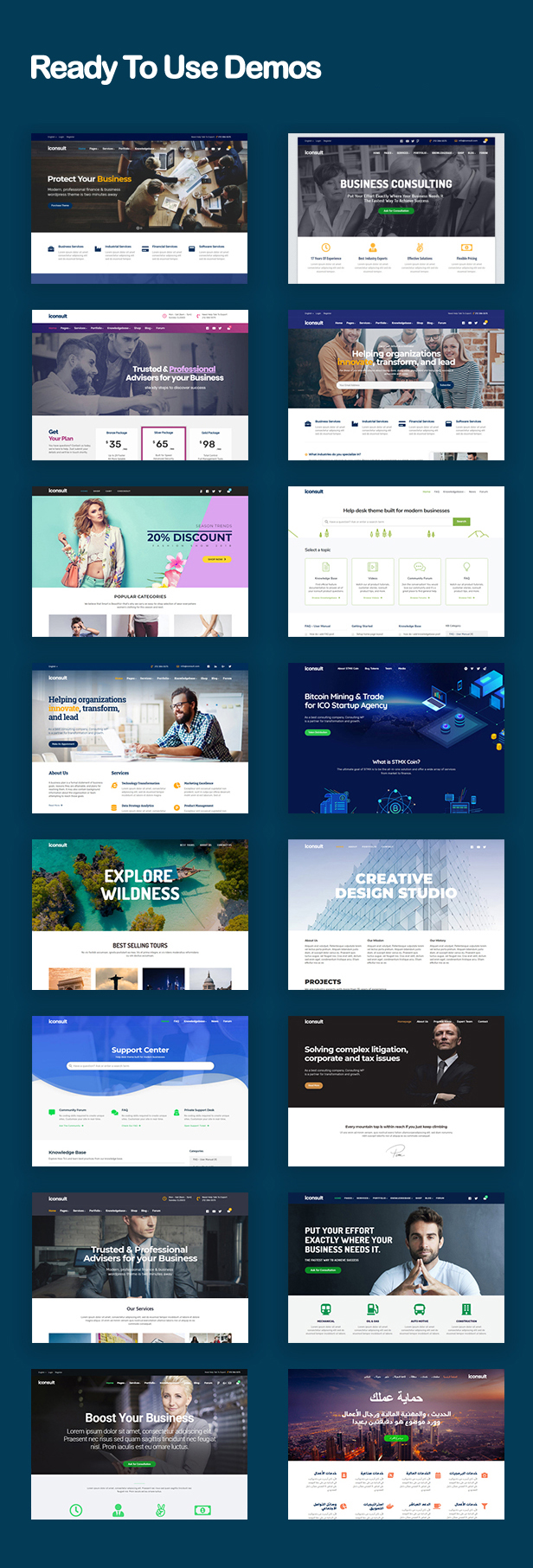 iConsult – Business, Financial Consulting WordPress Theme - 1