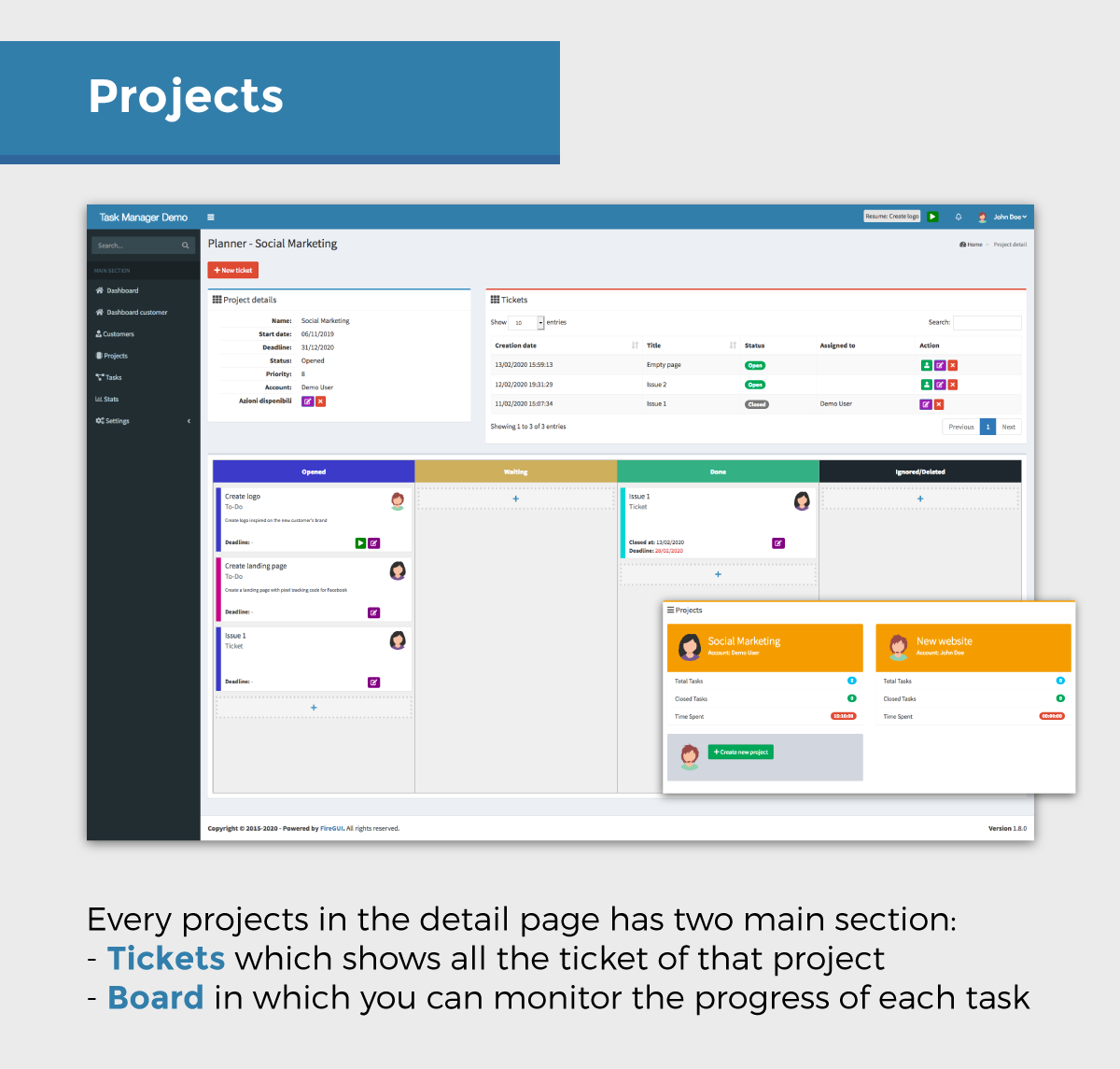 Tickets and Tquestions Manager for FireGUI Builder - 4