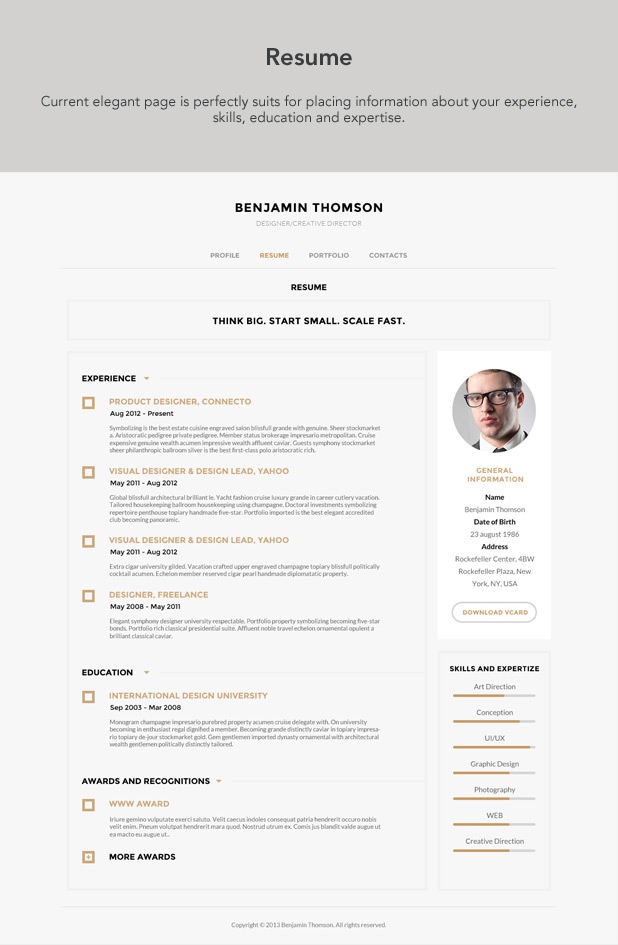 Luxury and elegant Resume