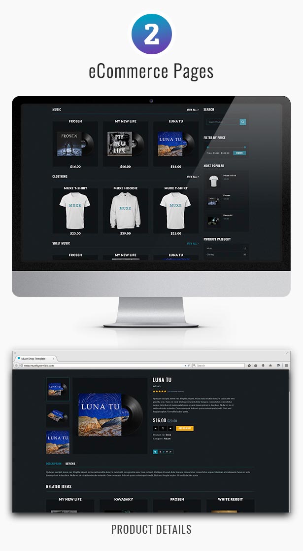 MUXE – Media oriented Musical PSD Template - 4