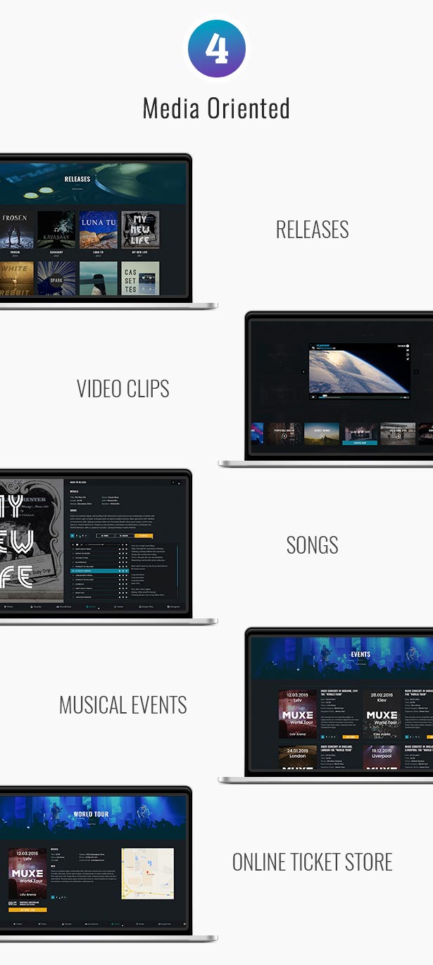 MUXE – Media oriented Musical PSD Template - 6