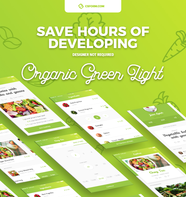 ionic 3 organic green ionic-3-theme-free-demo