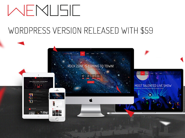 WeMusic Music Band Event WordPress Theme