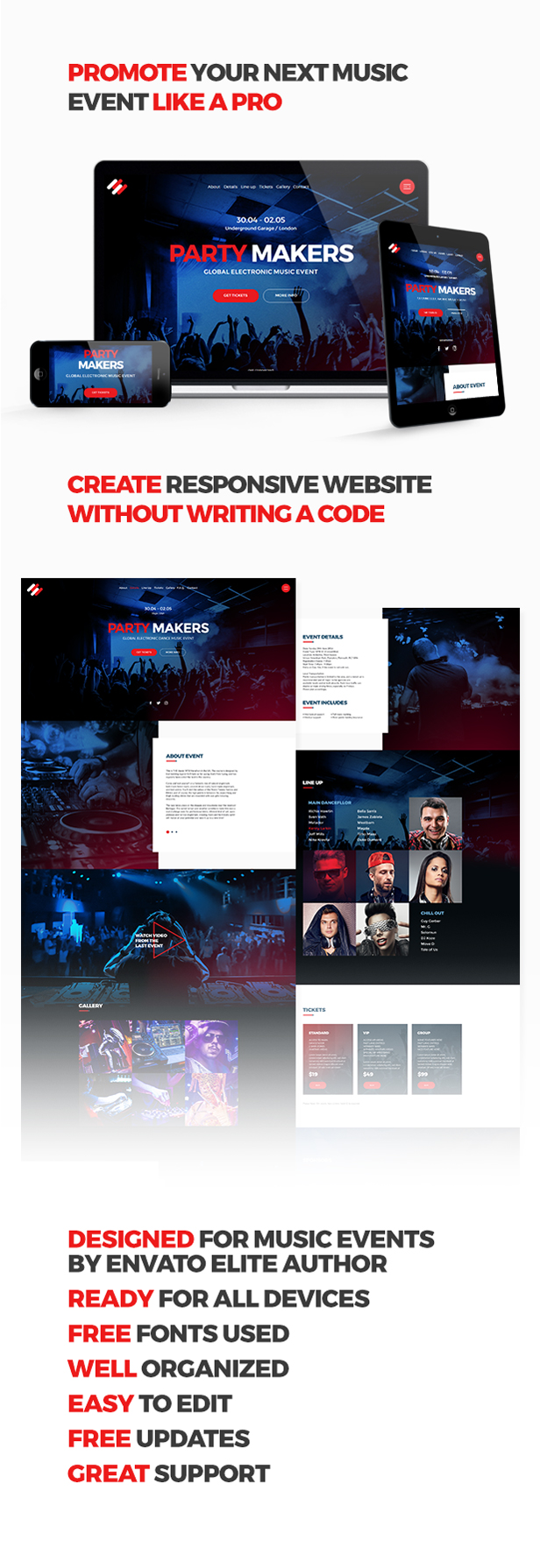 Party Makers - Music Event / Festival / DJ Party Responsive Muse Template - 1