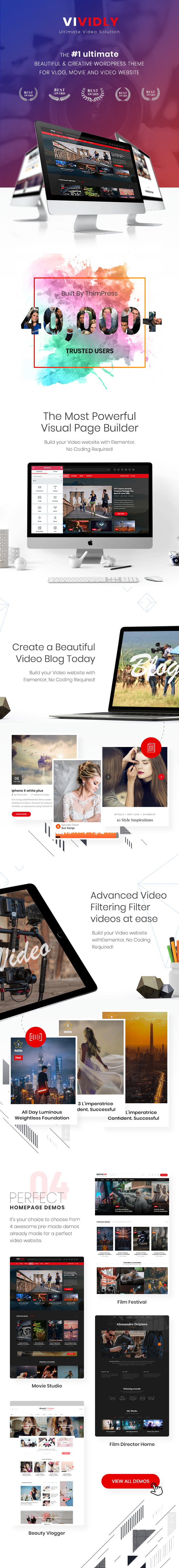 Vividly | Video Blog WordPress Theme - 1